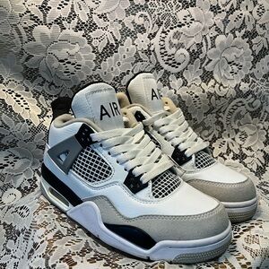 Air Jordan Retro Sneakers in White and Gray